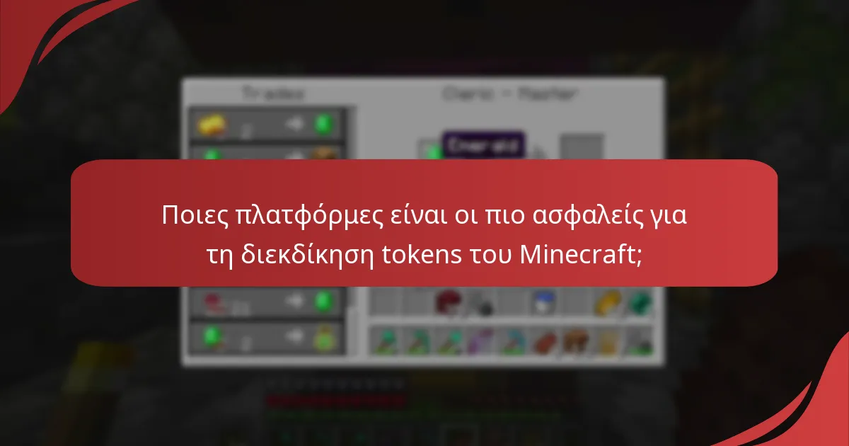 Ποιες πλατφόρμες είναι οι πιο ασφαλείς για τη διεκδίκηση tokens του Minecraft;