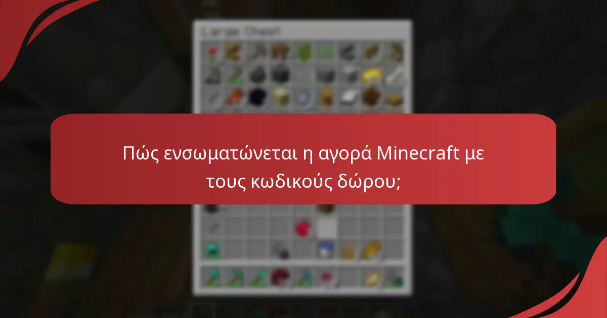 Πώς ενσωματώνεται η αγορά Minecraft με τους κωδικούς δώρου;